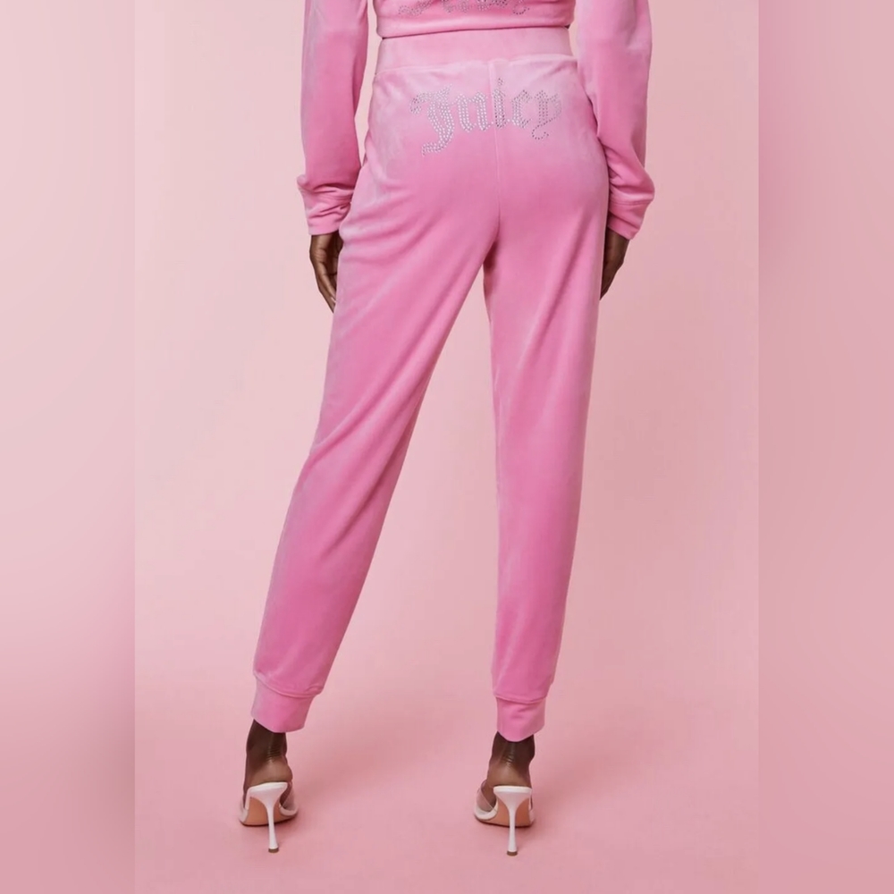 Sold out BNWT Juicy Couture x Forever 21 Hot Pink Rhinestone Jogger Pants XL